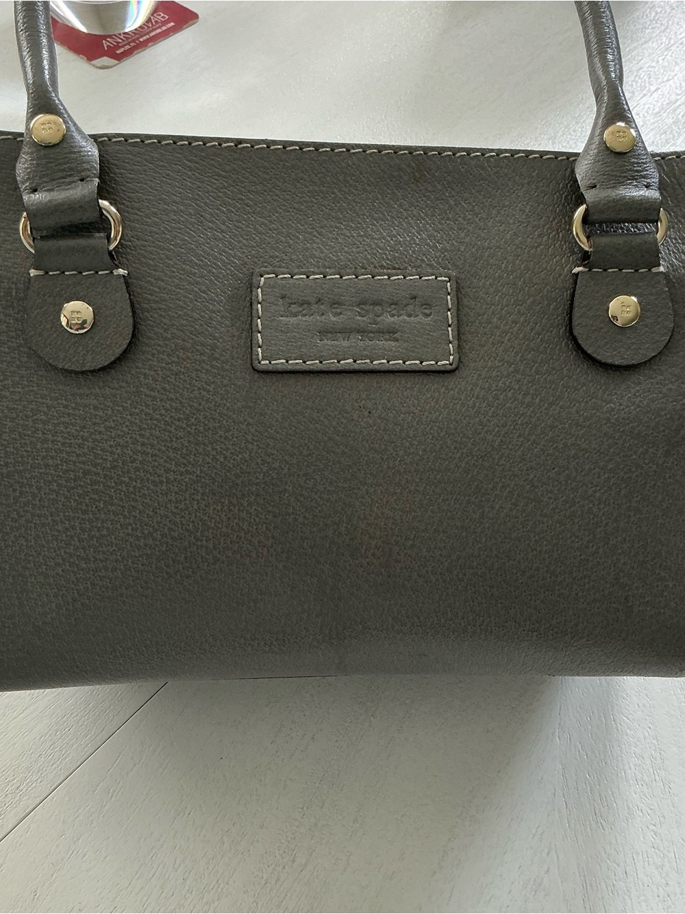 Kate Spade Gray Handbag Vintage shown on Model - Picture 2 of 9